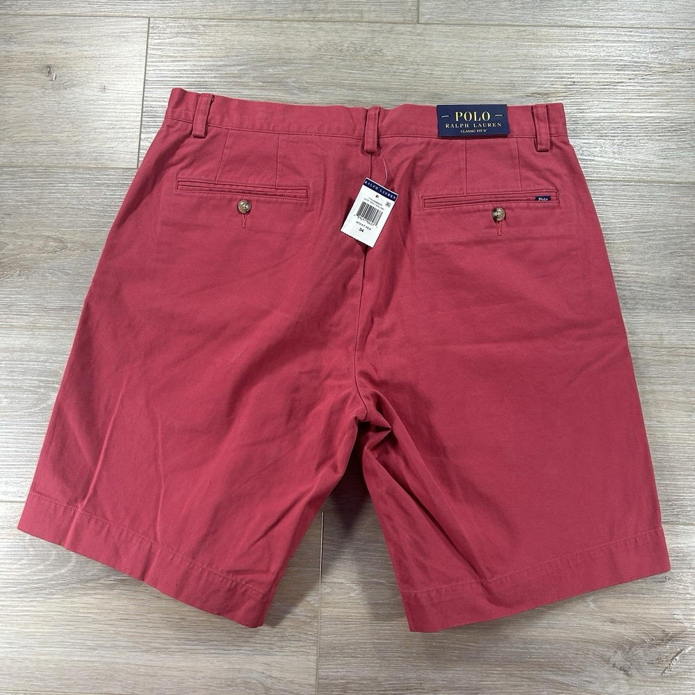 Polo Ralph Lauren Shorts Mens 34 Nantucket Red w Pony Stretch Classic Fit 9" NWT - Picture 2 of 11